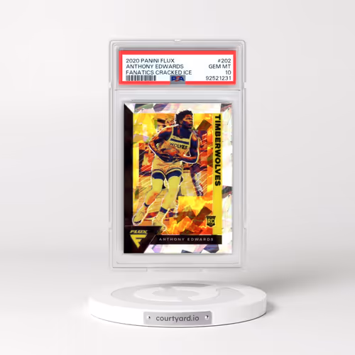 2020 Panini Flux #202 Anthony Edwards - Fanatics Cracked Ice (PSA 10 GEM MINT)