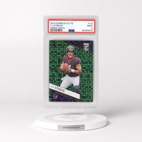 2023 Panini Donruss Elite #112 CJ Stroud - Green Disco (PSA 9 MINT)