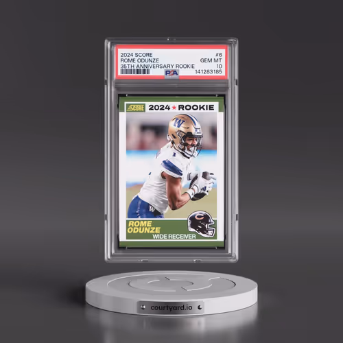 2024 Panini Score 35th Anniversary Rookie #6 Rome Odunze (PSA 10 GEM MINT)