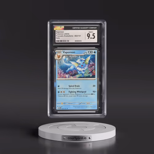 2025 Prismatic Evolutions - PRE EN #022/131 Vaporeon - Holo (CGC 9.5 MINT+)