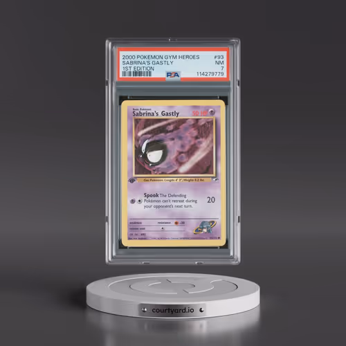 2000 Pokémon Gym Heroes #93 Sabrina's Gastly - 1st Edition (PSA 7 NM)