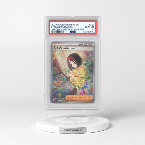 2023 Pokémon Mew EN-151 #203 Erika's Invitation - Special Illustration Rare (PSA 10 GEM MINT)