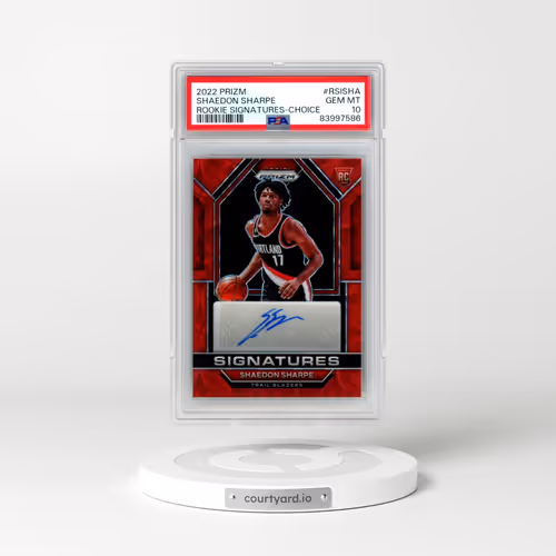 2022 Panini Prizm Rookie Signatures #RSISHA Shaedon Sharpe - Choice (PSA 10 GEM MINT)