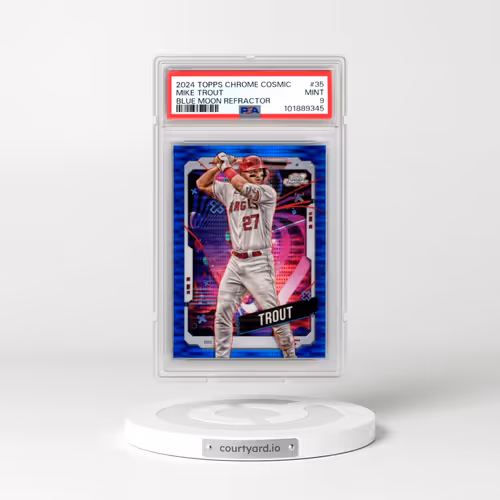 2024 Topps Chrome Cosmic #35 Mike Trout - Blue Moon Refractor (PSA 9 MINT)