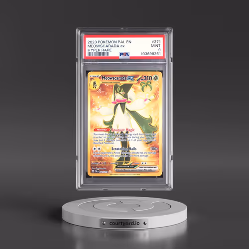2023 Pokémon Pal EN-Paldea Evolved #271 Meowscarada EX - Holo Hyper Rare (PSA 9 MINT)