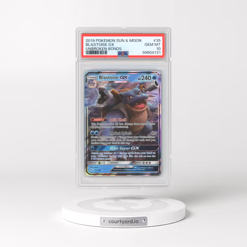 2019 Pokémon Sun & Moon Unbroken Bonds #35 Blastoise GX - Holo (PSA 10 GEM MINT)