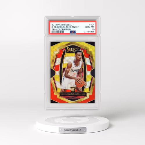2018 Panini Select #104 Shai Gilgeous-Alexander - Tri-Color Prizm (PSA 10 GEM MINT)
