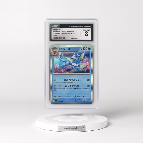 2023 Pokémon Card 151 #134/165 Vaporeon - Holo (CGC 8 NM-MT)