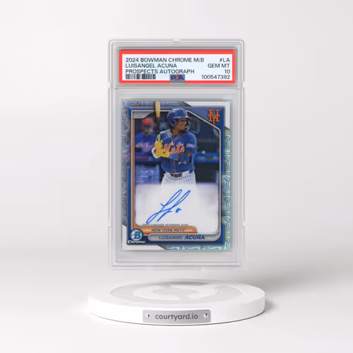 2024 Bowman Mega Box Chrome Bowman Prospect Mega Autographs #LA Luisangel Acuna (PSA 10 GEM MINT)