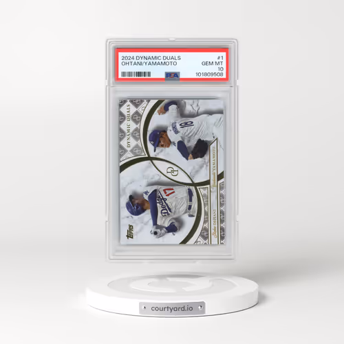 2024 Topps Dynamic Duals #1 Shohei Ohtani/Yoshinobu Yamamoto (PSA 10 GEM MINT)