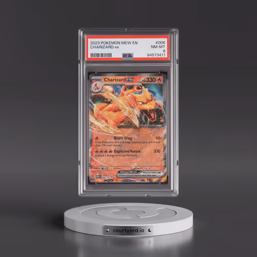2023 Pokémon Mew EN-151 #006 Charizard EX - Holo (PSA 8 NM-MT)