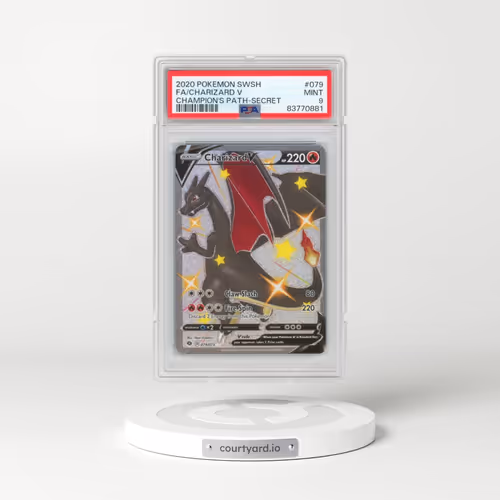2020 Pokémon Sword & Shield Champion's Path #079 Charizard V - Holo Full Art Secret (PSA 9 MINT)