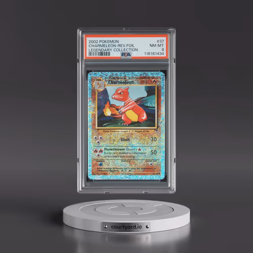2002 Pokémon Legendary Collection #37 Charmeleon - Reverse Foil (PSA 8 NM-MT)