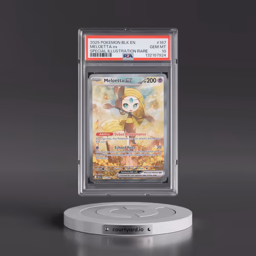 2025 Pokémon Blk EN-Black Bolt #167 Meloetta EX - Holo Special Illustration Rare (PSA 10 GEM MINT)