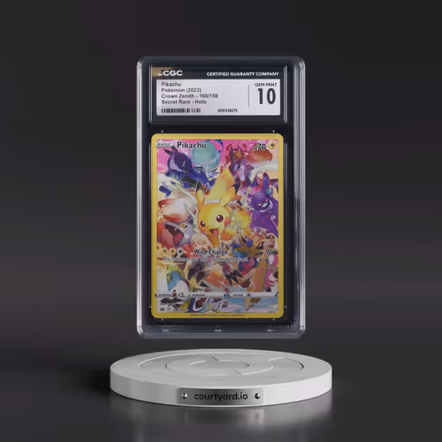 2023 Crown Zenith #160/159 Pikachu - Secret Rare Holo (CGC 10 GEM MINT)