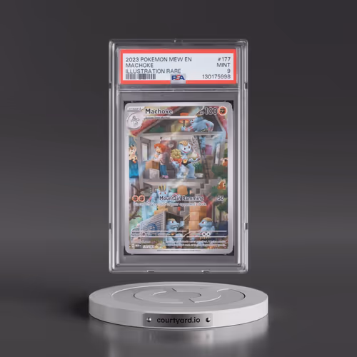2023 Pokémon Mew EN-151 #177 Machoke - Illustration Rare (PSA 9 MINT)