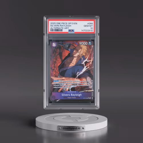 2025 One Piece OP13-Carrying on His Will #066 Silvers Rayleigh - Alternate Art (PSA 10 GEM MINT)