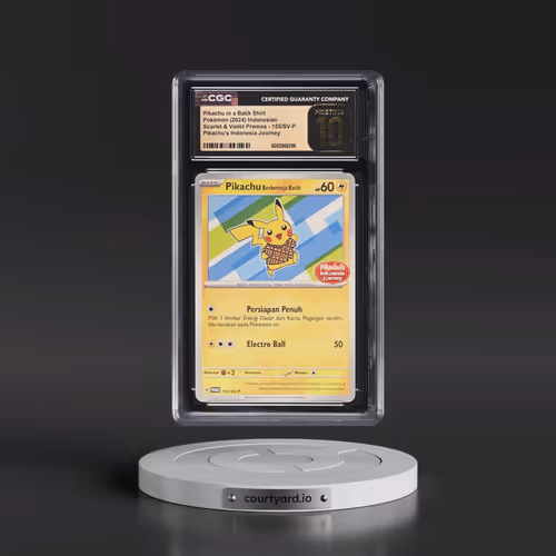 2024 Pokémon SV-P Promo #155 Pikachu in Batik Shirt - Pikachu's Indonesia Journey Campaign (CGC 10 P
