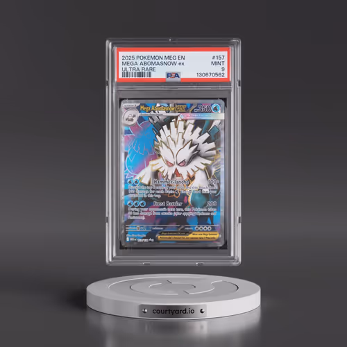 2025 Pokémon Meg EN-Mega Evolution #157 Mega Abomasnow EX - Holo Ultra Rare (PSA 9 MINT)