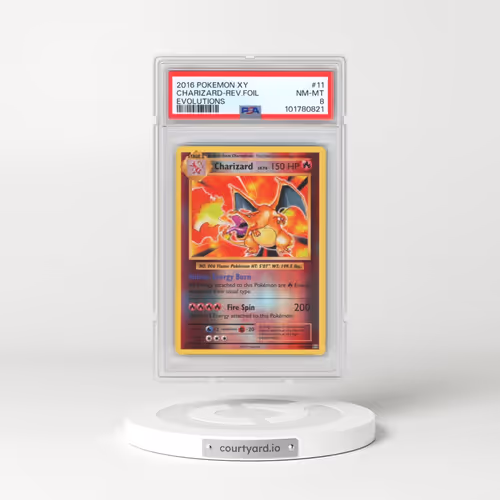 2016 Pokémon XY Evolutions #11 Charizard - Reverse Foil (PSA 8 NM-MT)