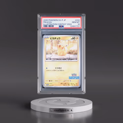 2025 Pokémon SV-P Promo #242 Pikachu - Illustration Contest 2024 (PSA 10 GEM MINT)