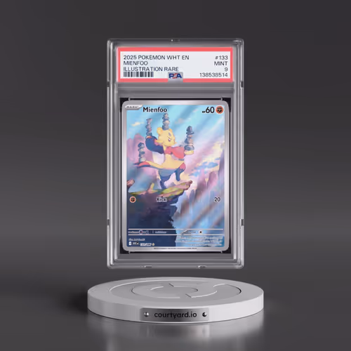 2025 Pokémon Wht EN-White Flare #133 Mienfoo - Illustration Rare (PSA 9 MINT)