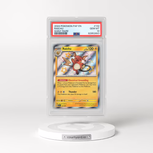 2024 Pokémon Paf EN-Paldean Fates #132 Raichu - Shiny Rare (PSA 10 GEM MINT)