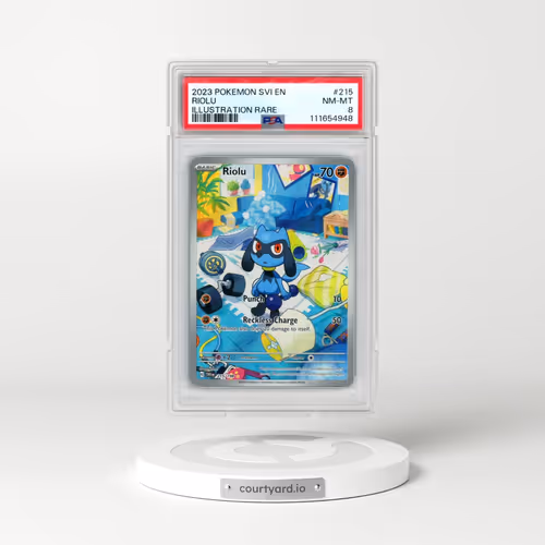 2023 Pokémon Svi EN-Scarlet & Violet #215 Riolu - Illustration Rare (PSA 8 NM-MT)