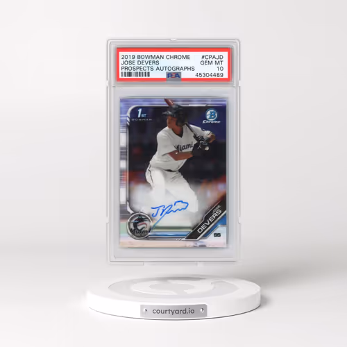 2019 Bowman Chrome Prospects Autographs #CPAJD Jose Devers (PSA 10 GEM MINT)