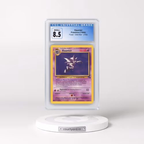 1999 Fossil #21/62 Haunter (CGC 8.5 NM-MT+)