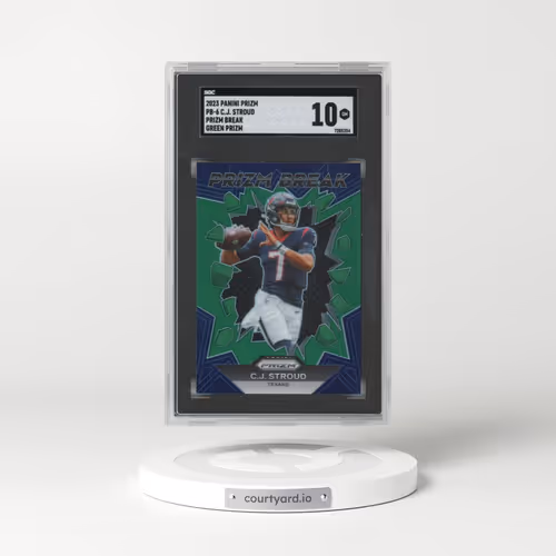 2023 Panini Prizm #PB-6 Cj Stroud - Prizm Break Green Prizm (SGC 10 GEM MINT)