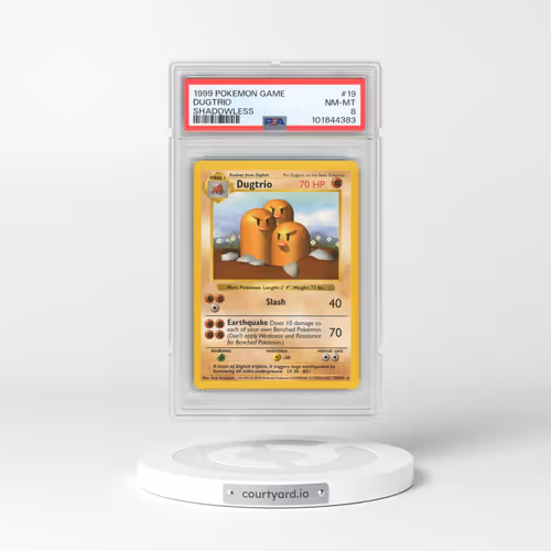 1999 Pokémon Game #19 Dugtrio - Shadowless (PSA 8 NM-MT)