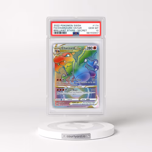 2022 Pokémon Sword & Shield Brilliant Stars #174 Charizard Vstar - Full Art Secret (PSA 10 GEM MINT)