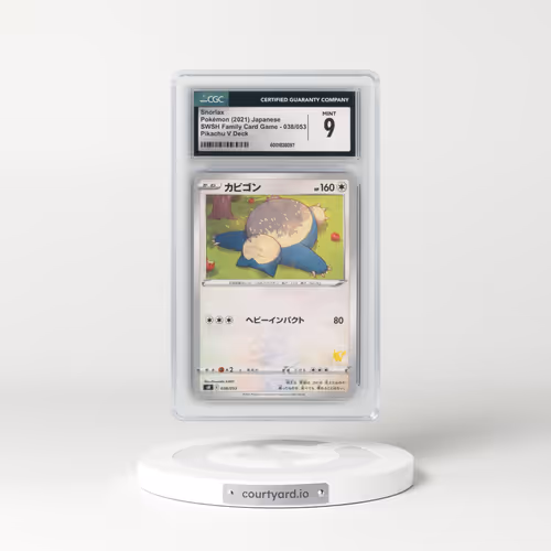 2021 SWSH Family Pokémon Card Game #038/053 Snorlax - Pikachu V Deck (CGC 9 MINT)