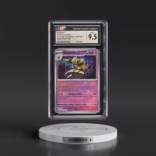 2025 Prismatic Evolutions - PRE EN #037/131 Dusknoir - Master Ball Holo (CGC 9.5 MINT+)