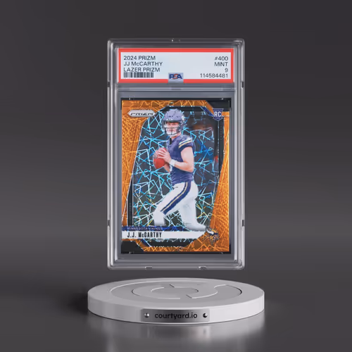 2024 Panini Prizm #400 JJ McCarthy - Lazer Prizm (PSA 9 MINT)
