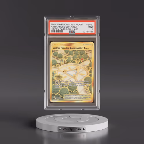 2019 Pokémon Sun & Moon Hidden Fates #SV87 Aether Paradise Conservation Area - Full Art (PSA 9 MINT)