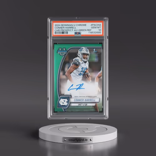 2024 Bowman University Chrome Bowman Chrome Prospect Autographs #PACHA Conner Harrell - Green Refrac
