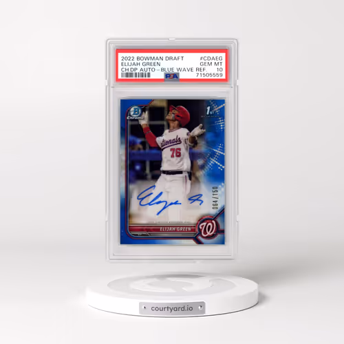 2022 Bowman Draft Chrome Draft Pick Autographs #CDAEG Elijah Green - Blue Wave Refractor (PSA 10 GEM