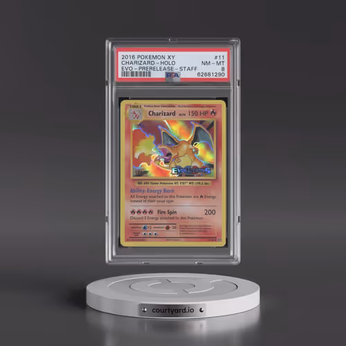 2016 Pokémon XY Evolutions #11 Charizard - Holo Prerelease-Staff (PSA 8 NM-MT)