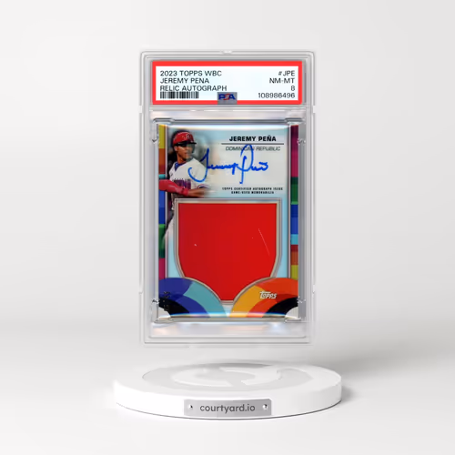 2023 Topps World Baseball Classic Wbc Relic Autographs #JPE Jeremy Pena (PSA 8 NM-MT)