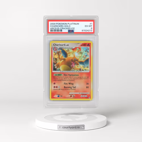 2009 Pokémon Platinum Arceus #1 Charizard - Holo Cracked Ice (PSA 6 EX-MT)
