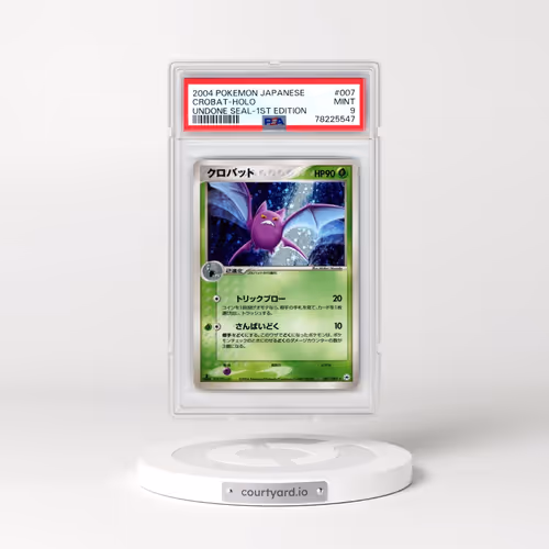 2004 Pokémon Undone Seal #007 Crobat - 1st Edition Holo (PSA 9 MINT)