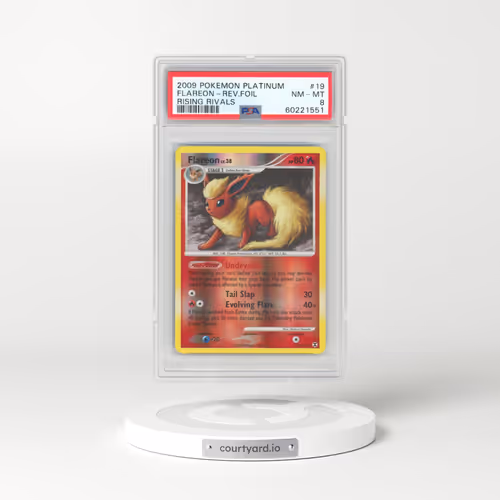 2009 Pokémon Platinum Rising Rivals #19 Flareon - Reverse Foil (PSA 8 NM-MT)