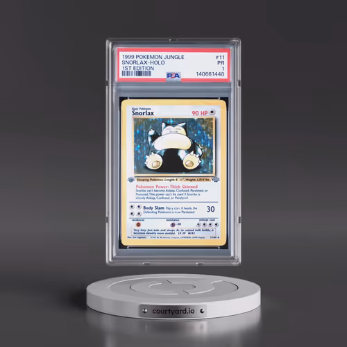 1999 Pokémon Jungle #11 Snorlax - 1st Edition Holo (PSA 1 PR)