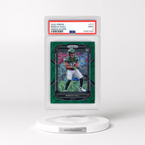 2022 Panini Prizm #317 Breece Hall - Green Scope (PSA 9 MINT)
