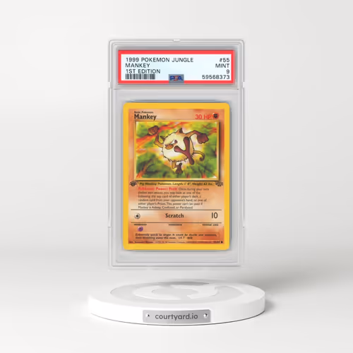 1999 Pokémon Jungle #55 Mankey - 1st Edition (PSA 9 MINT)