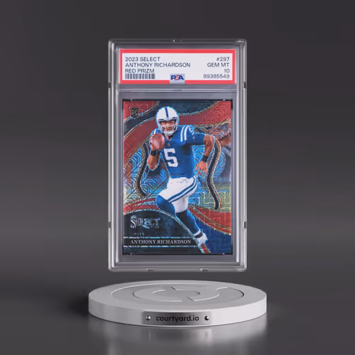 2023 Panini Select #297 Anthony Richardson - Red Prizm (PSA 10 GEM MINT)