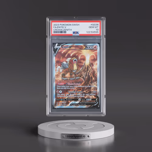 2023 Pokémon Sword and Shield Crown Zenith #GG36 Entei V - Holo Full Art (PSA 10 GEM MINT)