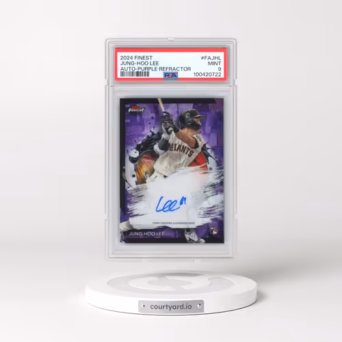 2024 Topps Finest Finest Autographs #FAJHL Jung-Hoo Lee - Purple Refractor (PSA 9 MINT)